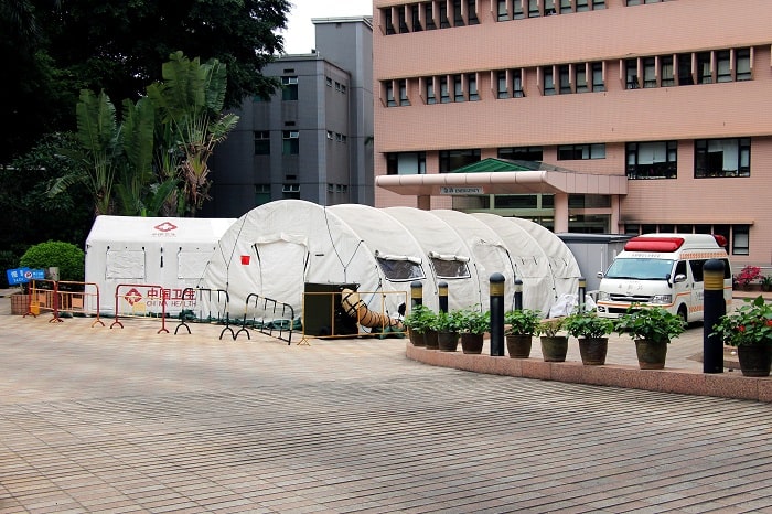 a hospital during corona virus pandemic