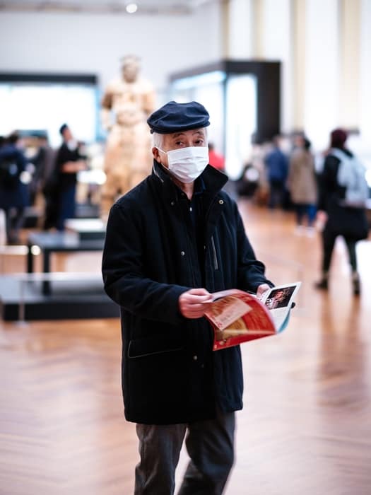 man wearing facemask