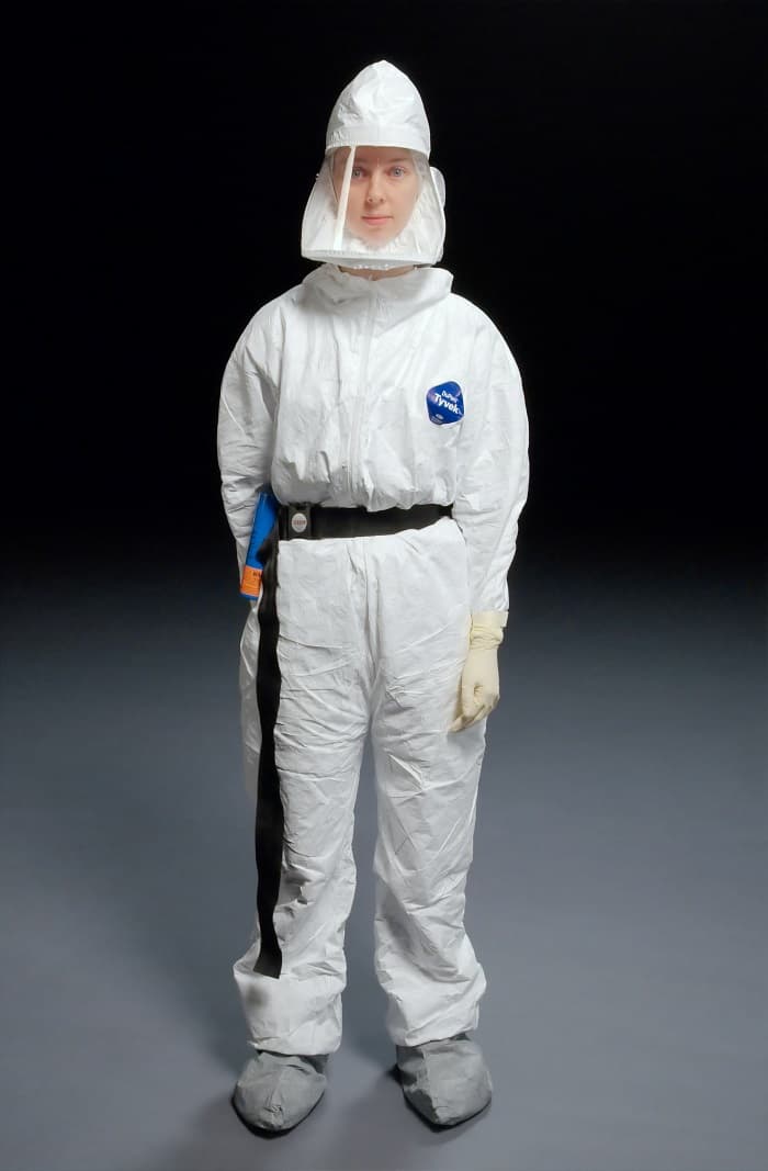 person wearing a PPE